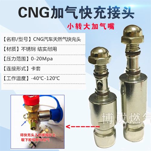 CNG汽车天然气配件加气嘴充气阀加气转换快充嘴小转大口快充头