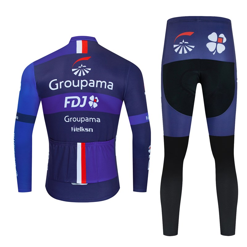 2023FDJ四叶草车队版山地车骑行服男春夏季长袖速干透气自行车衫