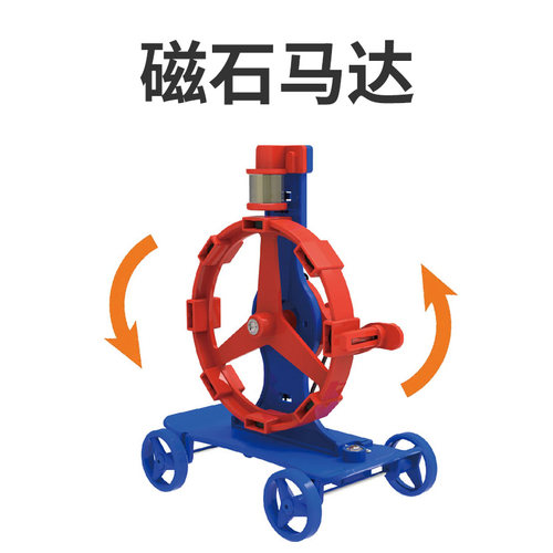 电磁学物理实验小制作磁石马达电动机小车儿童STEAM科学教育玩具