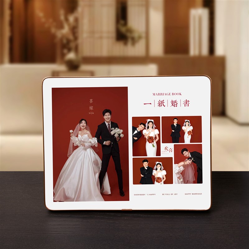 相框摆台定制照片制作板画u挂墙婚纱照摆件打印高清修图冲印铝合