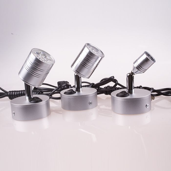 开关插头线明装万向小射灯黄金首饰珠宝展柜照画超亮聚光灯