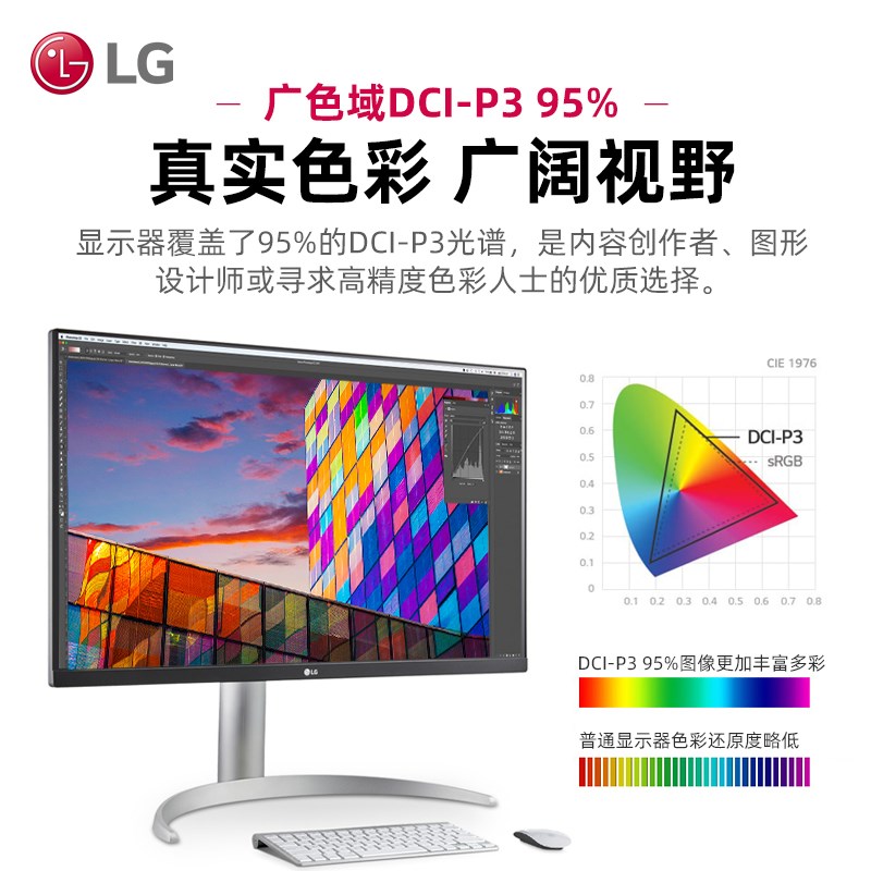 27P850/K显示器27英寸4K专业设计ec剪辑IPS屏修图外接