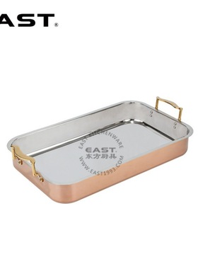 镀金加厚双耳方形牛肉盆【EAST东方厨具】