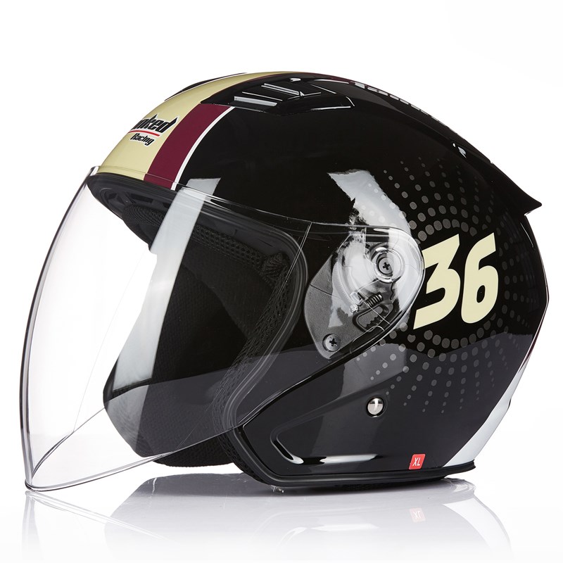 坦克头盔电动踏板车头盔灰3C认证四季男女摩托机车安全帽冬季半盔