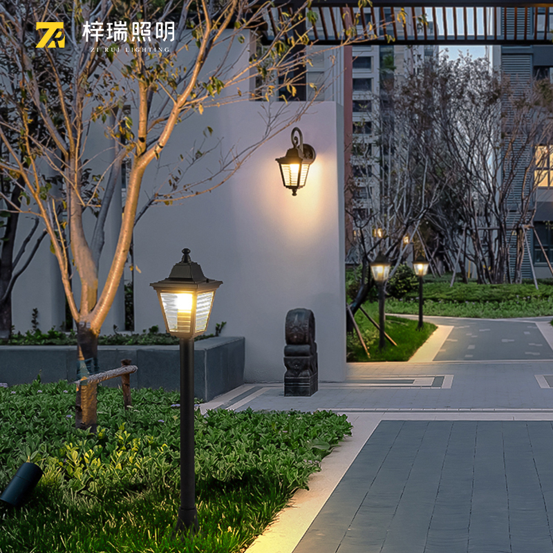 梓瑞欧式庭院灯草坪灯r柱头灯户外防水大门围墙壁灯别墅花园壁灯
