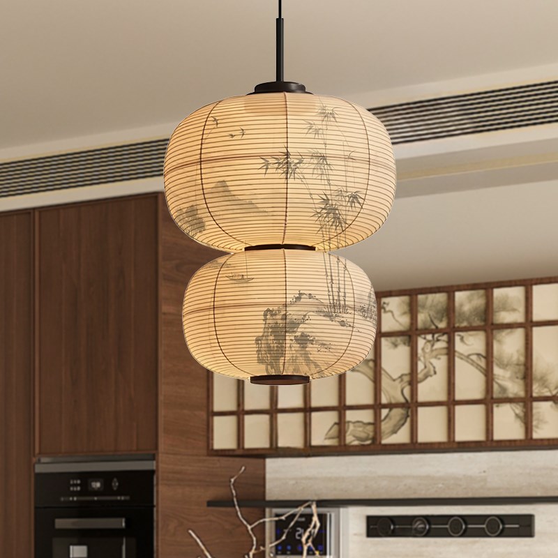 宋代美学禅意餐厅吊灯日式v侘寂风客厅饭店吧台酒店民宿包厢布艺