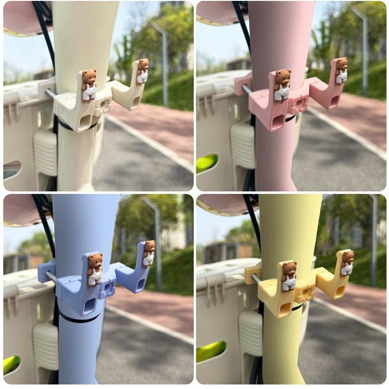 适用于尾牌Q糖电动汽车吊钩前万向强承重蓄P电池自行车吊钩配件