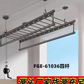 阳台手动家用神器太太通用升降器晾衣手摇四杆大容量架衣夹挂衣晒