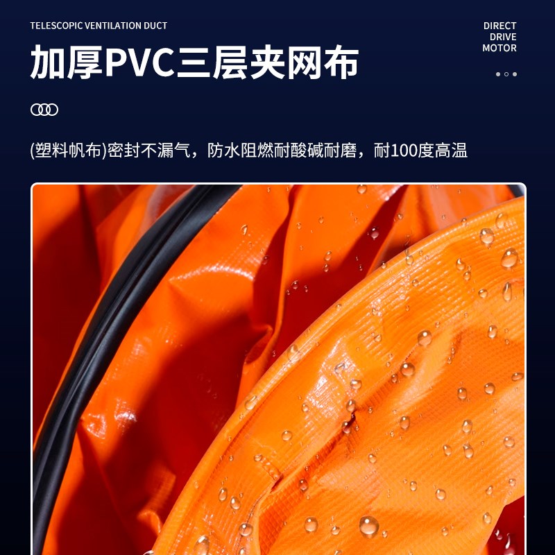 PVC伸縮風管耐高溫排風管排氣管排風扇通風管風機軟連接導風管