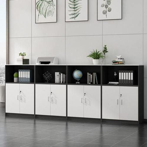 办公室矮柜储物柜木质置物柜文件柜隔断办公地柜带锁长条柜茶水柜