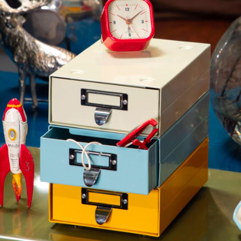 哈伯㊣Dulton收纳盒A5小号桌面整理置物可叠零食杂物文件金属抽屉