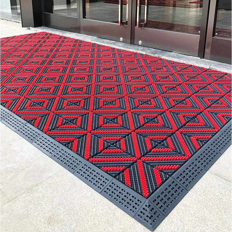 商用室外防滑地垫拼接除尘脚垫塑料EVA镂空门前踩垫隔水户外门垫