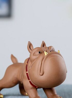 陶瓷工艺品招财旺财新年狗摆件中式家居客厅创意动物小狗装饰摆设