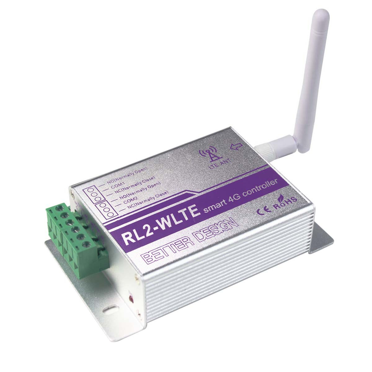 2通道4G继电器开关RL2-WLTE-EU/EC APP遥控灯，窗帘，车库门，水A