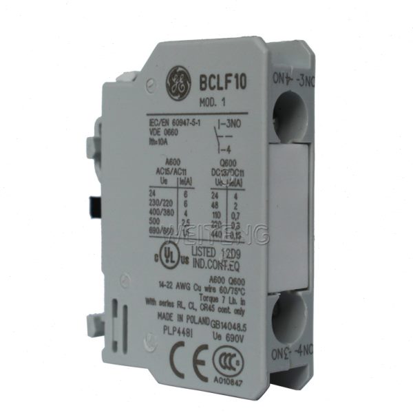 9年老店 GE通用BCLF10辅助触头1NO常开触点 接触器顶装104700直流
