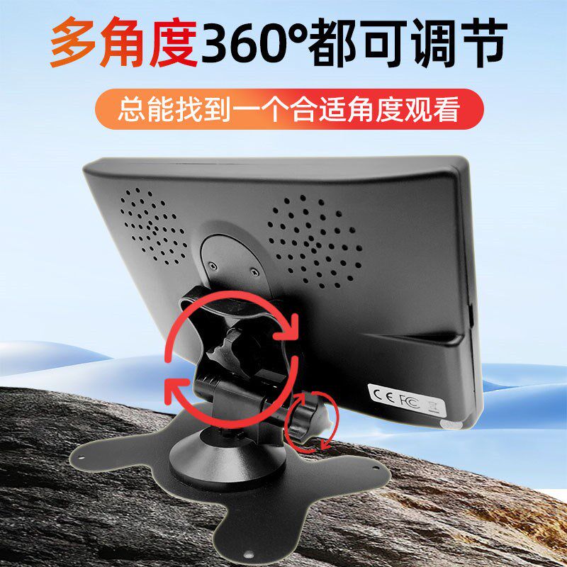 7寸航空头监控显示器车载记录仪录像主机屏幕调试用4孔母头高清