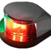 红 信号灯 绿 航行灯 游艇专用不锈钢外壳塑料底座船首灯12V