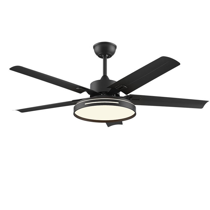 54寸直叶风扇灯吊扇灯客厅办公室餐厅大风力带电风扇吊灯一体工业