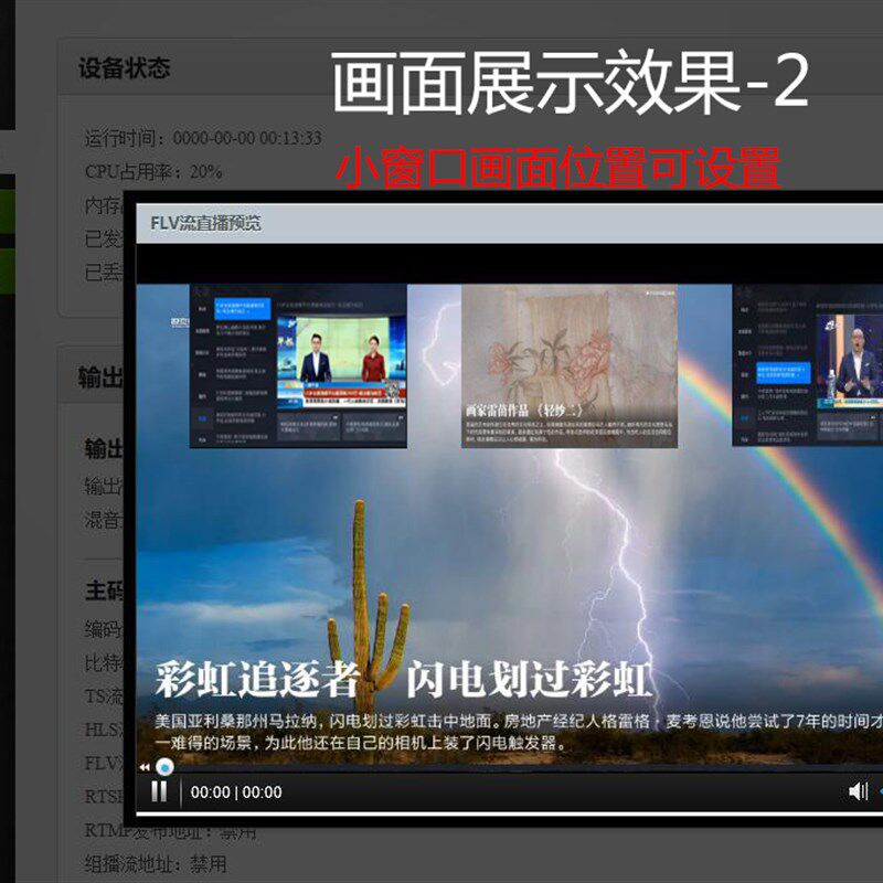 4路 HDMI高清编码器推流器支持TMP RTSP UDP SRT ONVIF录像机录制