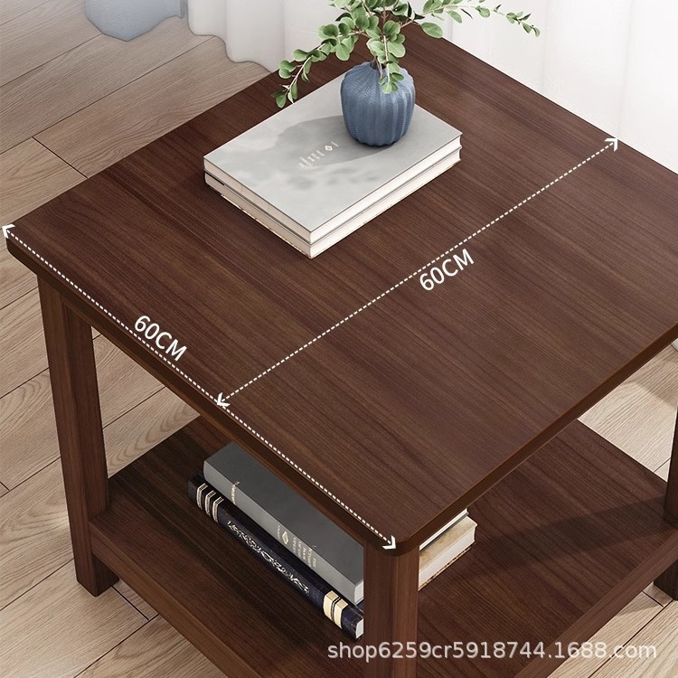实木小方桌四方客厅家用迷你小户型茶几小桌子边柜沙发边几正方形