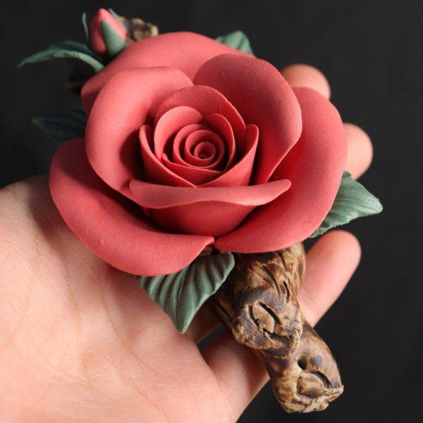 手工手捏枯木逢春陶瓷家用室内香插香座线香底座点香插摆件茶道宠,家居饰品,香托/香盘/香座/香插,淘宝优惠券,粉丝福利购,淘宝优惠卷