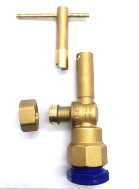 黄铜直角式带锁球阀接PE管活接 快接球阀NPT ROBINET EQUERRE