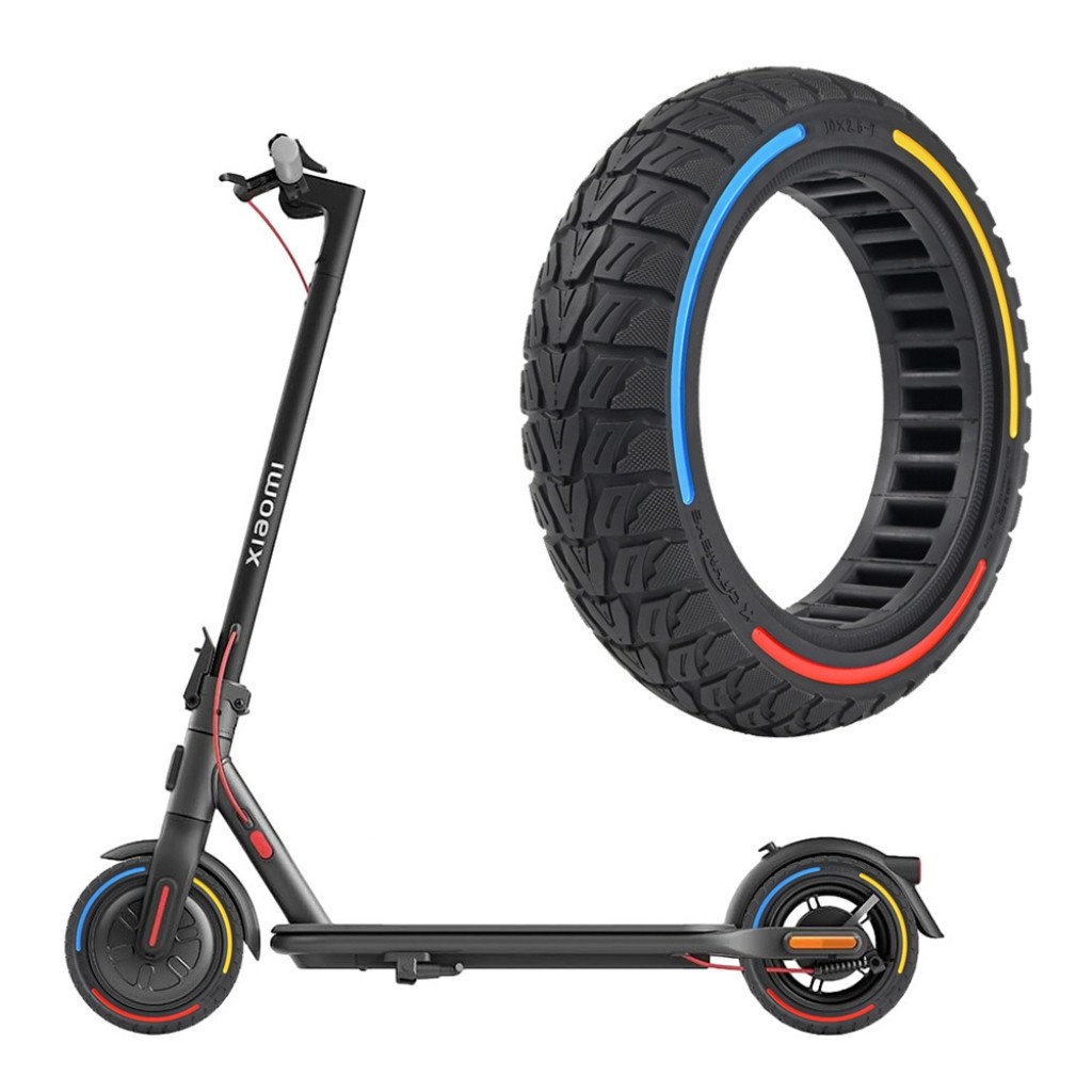 适用小米4/4pro电动滑板车防爆实心胎10寸防滑耐磨越野胎减震胎