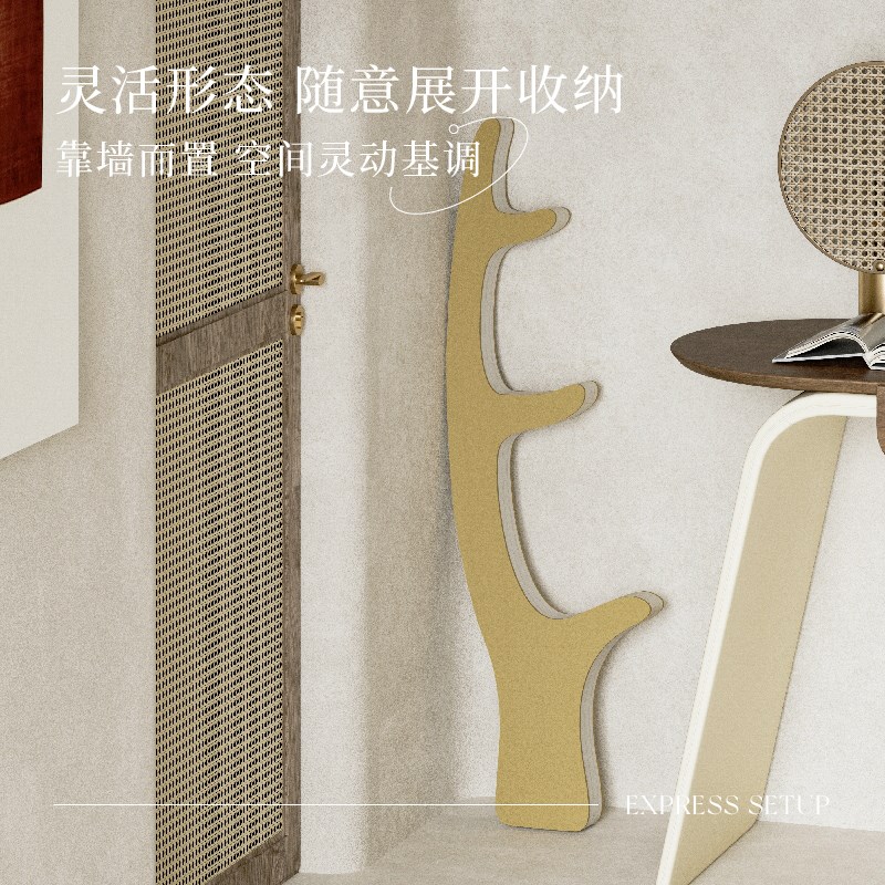 十八纸靠墙书架置物架可折叠便携式展示架展会R商场艺术创意陈列