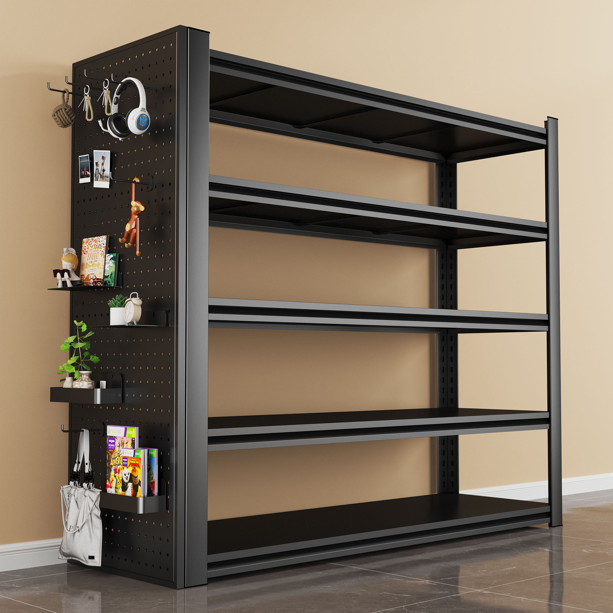 家用洞洞板置物架多层收纳架