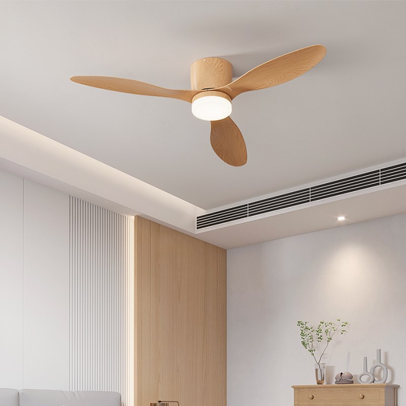 北欧风扇灯吊扇灯客厅餐厅卧室书房简约现代静音日式侘寂风格吊灯