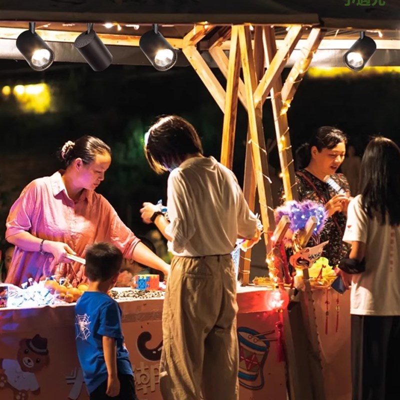 12V低压led夜市摆摊射灯60伏72V三轮车电瓶小吃餐车专用卤菜射灯