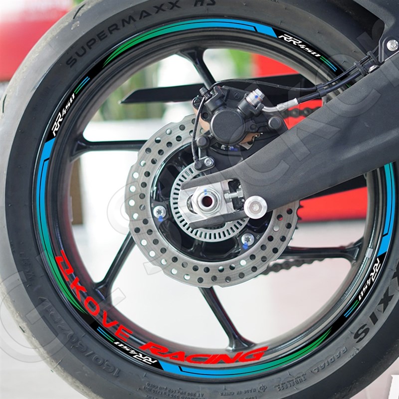 适用KOVE凯越450RR摩托z车改装反光轮毂贴花装饰内圈贴纸拉花