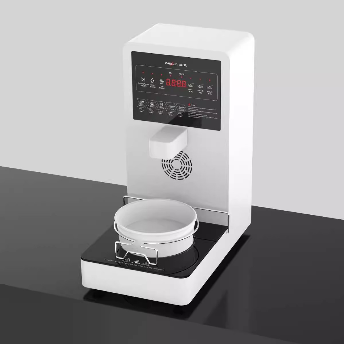 韩式多功能煮面机台式自助泡面抽水扫码语音国际ce标准定制OEMODM