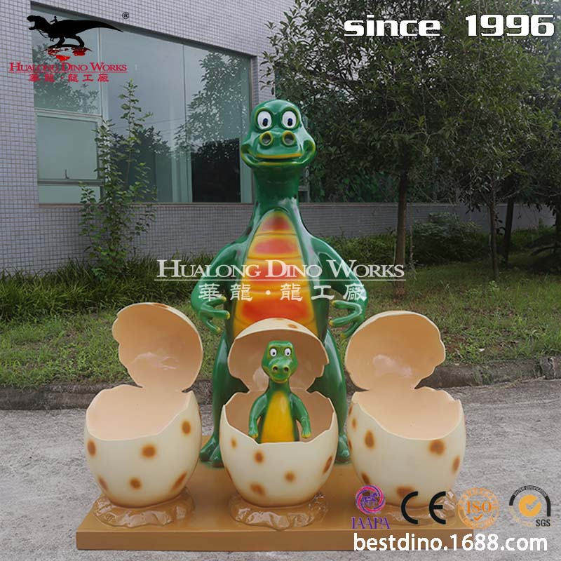 玻璃钢仿真恐龙蛋模型蛋壳儿童科普知识百科卡通恐龙游乐园拍照