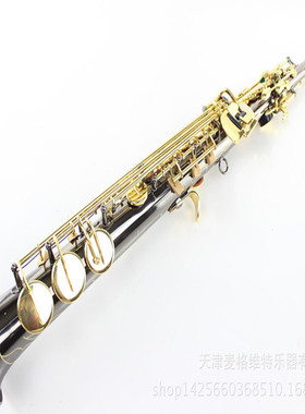 麦格维特MSS-300LG降B调一体管高音萨克斯风 表面黑镍金