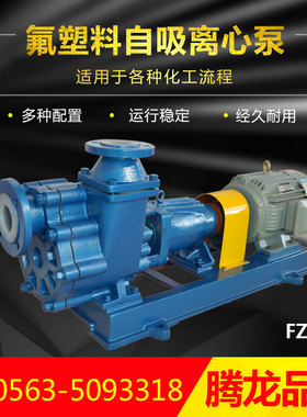 FZB卧式衬氟自吸泵选型 盐酸卸料泵 自吸耐酸泵 卧式自吸离心泵