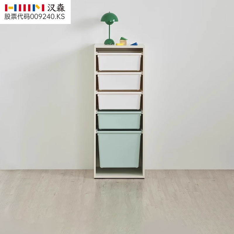 hanssem汉森儿童斗柜实木储物柜现代奶油风小户型抽屉收纳柜组合