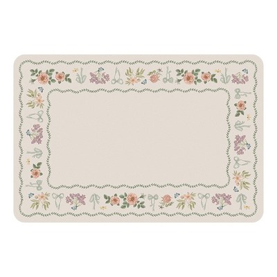 法式优雅蝴蝶结皮革餐垫碗盘垫茶几台面轻奢防水防油高级感西餐垫