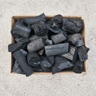 烧烤果木炭荔枝原木炭家用户外烧烤碳无烟取暖烤火整箱装烧烤炭块