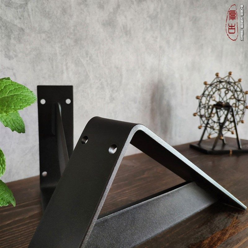 碳钢加宽加厚大型层板托架吧台桌面墙上固定支撑三角铁支架承重架