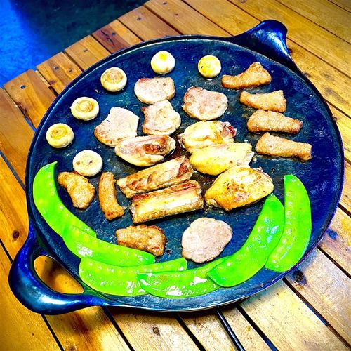 黑子造作烤盘户外露营烤肉家用无涂层烤盘不沾锅电磁炉烤肉铁板烧