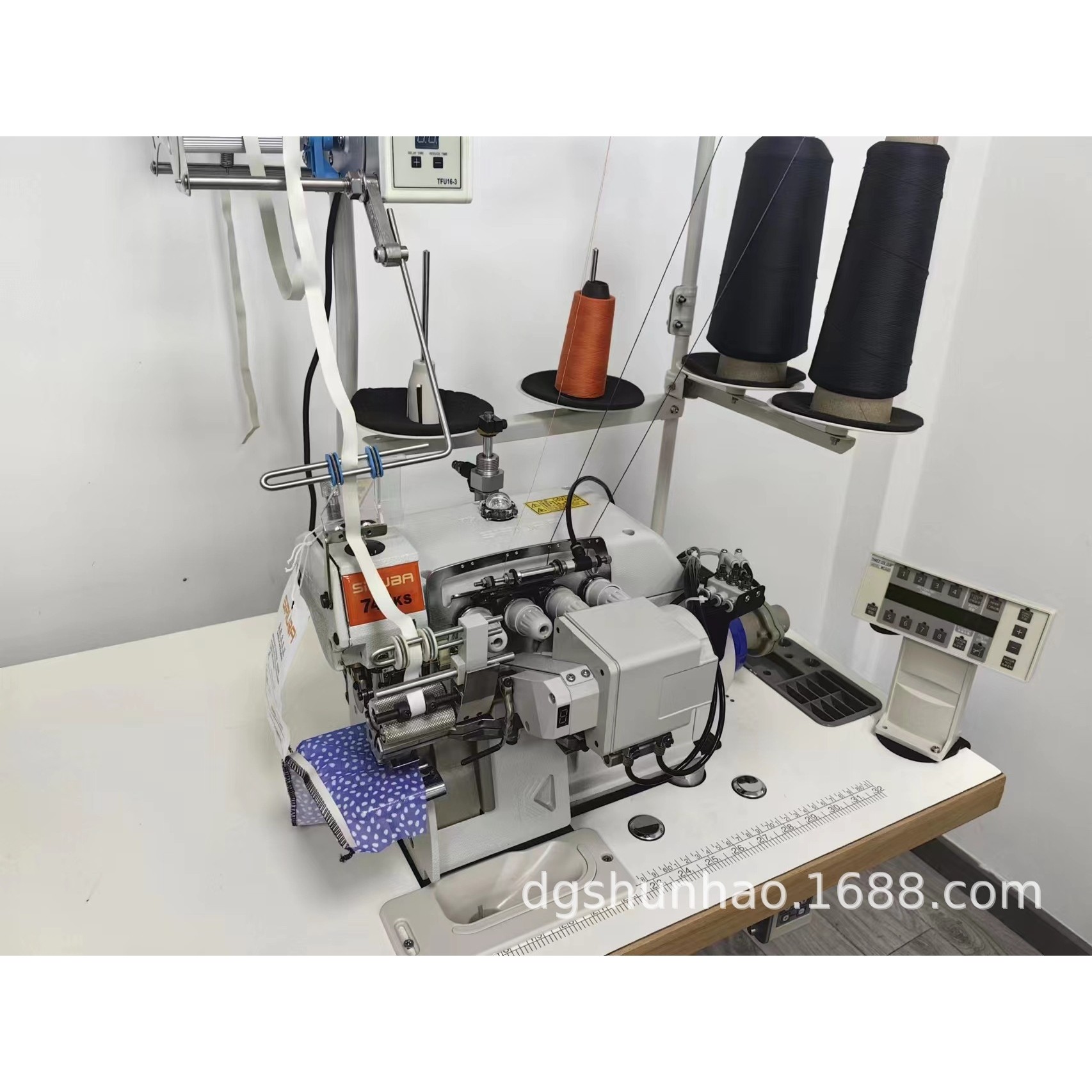 台湾银箭牌747K全自动上橡皮筋机内裤泳衣上腰头缝纫机包缝机,五金/工具,贴标机,淘宝优惠券,粉丝福利购,淘宝优惠卷