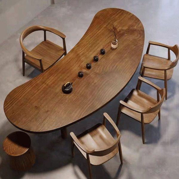 新中式实木茶桌创意弧形茶台简约卧室阳台茶桌椅组合家用客厅茶几,商业/办公家具,茶台/茶桌,淘宝优惠券,粉丝福利购,淘宝优惠卷