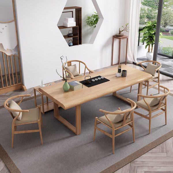 新中式实木大板茶桌家用客厅小户型泡茶桌子公室功夫禅意茶桌椅,商业/办公家具,茶台/茶桌,淘宝优惠券,粉丝福利购,淘宝优惠卷