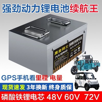 宁德磷酸铁锂电池72mv60v48v伏二三四轮电动车电瓶外卖快递大容量