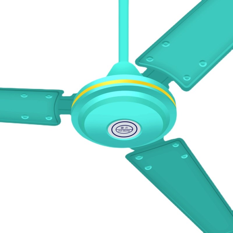 骏升吊扇家用客厅工业吊式电风扇静音大风力宿舍餐厅绿色铁叶56寸