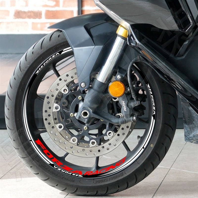 适用本田佛沙NSS350/750摩托车反光轮毂贴纸改装内圈防水贴花配件