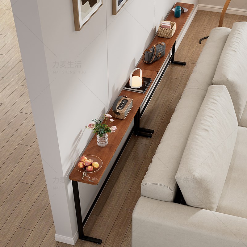 暖气片置物架沙发后夹缝置物架长条窄桌书架省空间单层靠墙窄架子