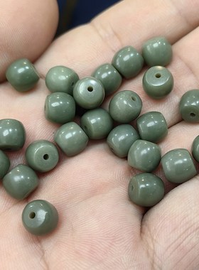 和田玉多宝圆珠--史上醉全的吧8毫米 ~小石头和田玉