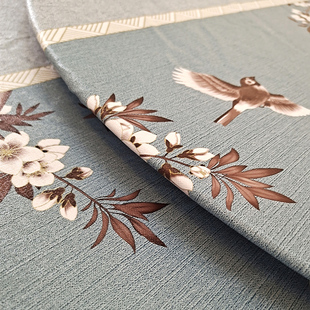 新中式圆桌套转盘套装圆形双层圆桌布全包边台布餐桌套子国泰民安